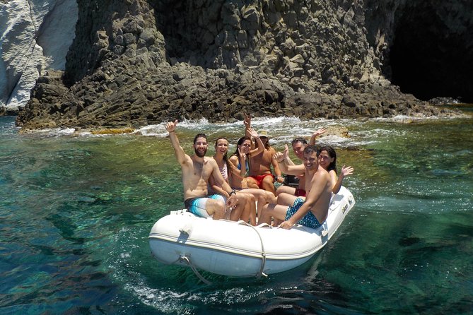 Milos Small-Group Full-Day Cruise with Snorkelling and Lunch - Sykia Beach and Sykia Cave by dinghy