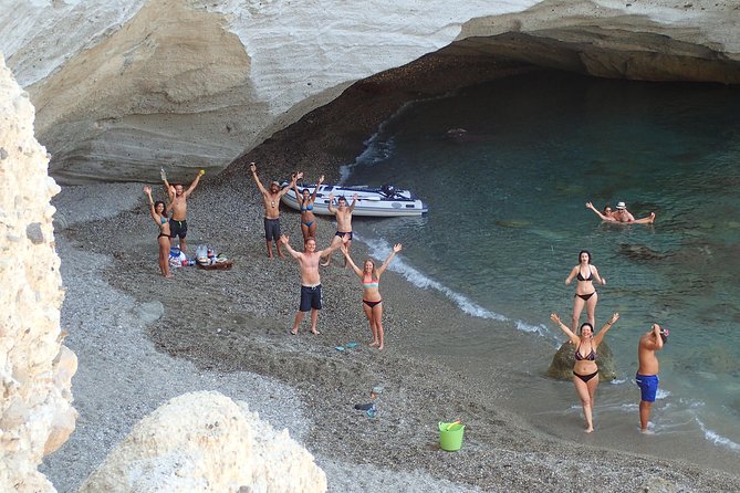 Milos Small-Group Full-Day Cruise with Snorkelling and Lunch - Agios Dimitrios: short swim with caldera views before return