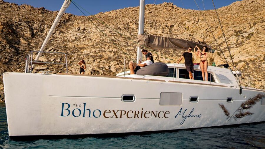 Mykonos: Boho Experience Catamaran Cruise - Meeting Point at Paraga Beach, and What to Look For
