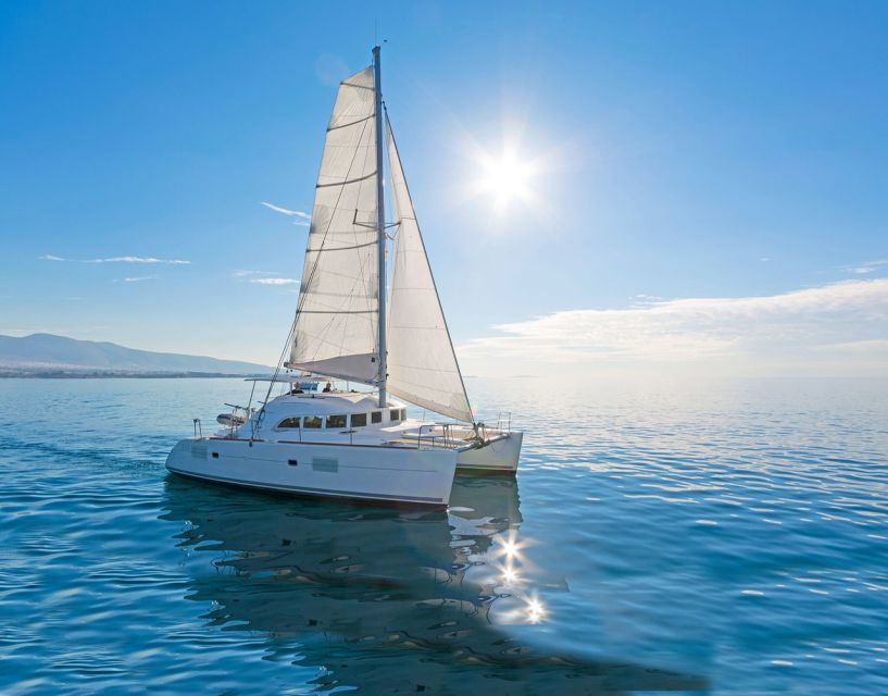 Mykonos: Catamaran Cruise With Meal and Drinks - Sailing past Mykonos views, plus windmills on the way back