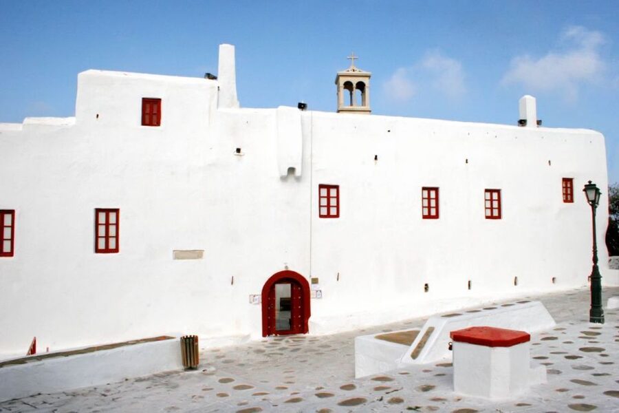 Mykonos: Farm, Ano Mera Village, and Beaches Guided Tour - Panagia Tourliani monastery chambers, and the small fee to plan for
