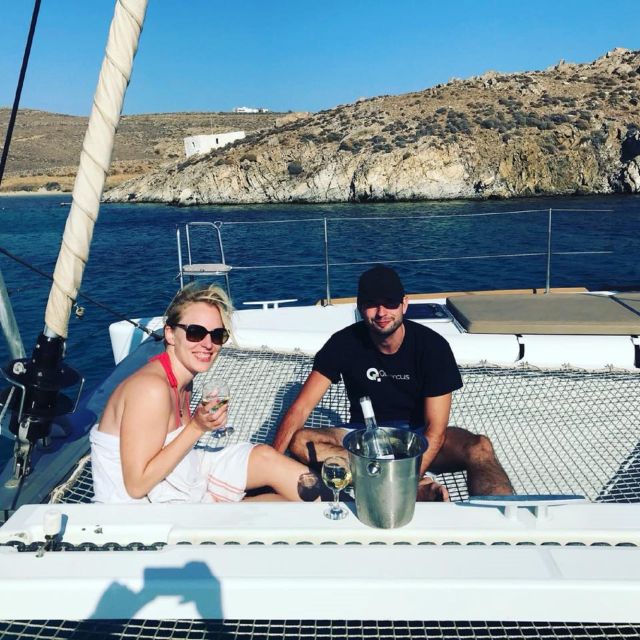 Mykonos: Full-Day Catamaran Cruise with Fresh Lunch - Delos and Rhenia: When Remote Beaches Take Over the Mood