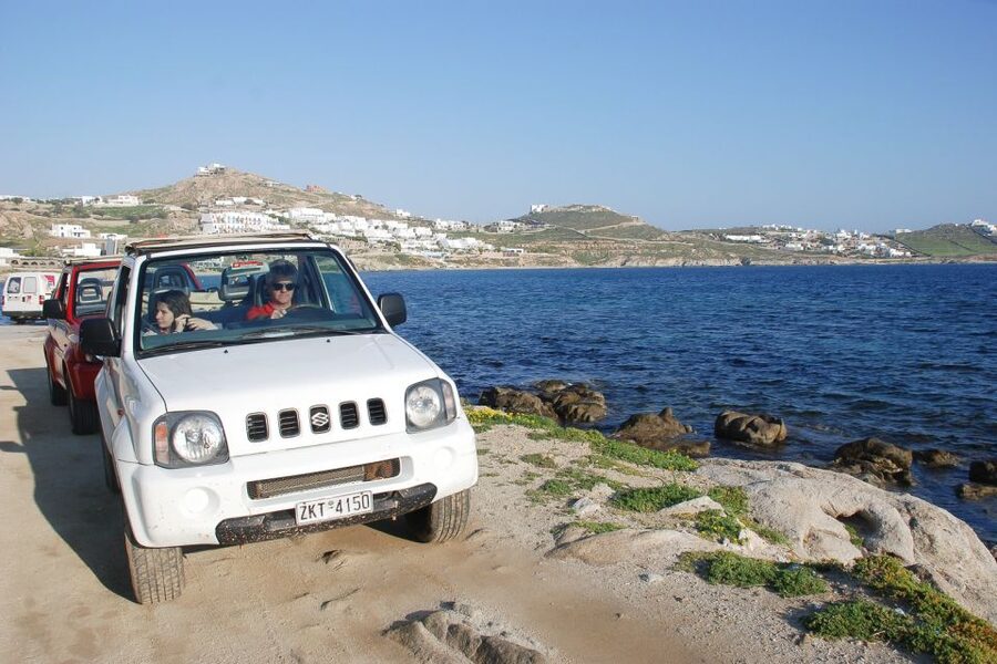 Mykonos: Full-Day Off-Road Safari - Lunch stop and the south coast payoff: Kalafatis, Kalo Livadi, Halara, Agrari