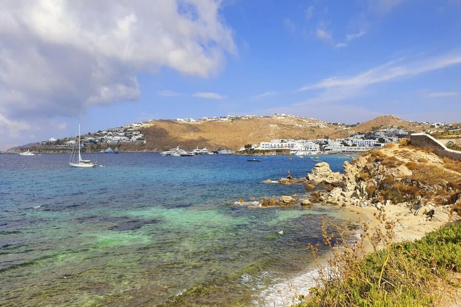 Mykonos: Full-Day South Coast Cruise - From Ornos Beach to the South Coast, One Wooden Boat Day