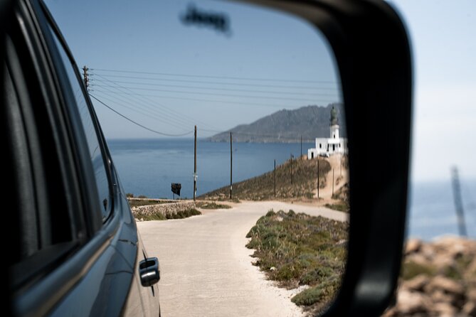 Mykonos Hidden Spots Jeep Guided Private Tour - Marathi area: reservoir trails and a hilltop monastery feel like a secret route