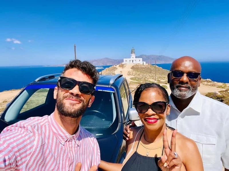 Mykonos: Private Island Tour with local guide -Jeep Renegade - Where the day starts: Faros lighthouse and the quick-view mindset
