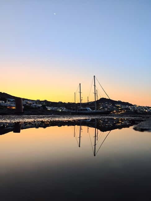 Mykonos: Sunset Boat Cruise with Light Dinner & Drinks - Elia Bay (About 1.5 Hours): The Cruise’s Best Time to Actually Swim