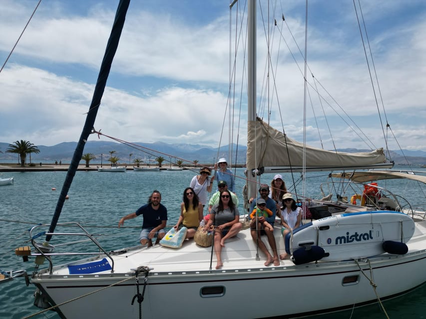 Nafplio Sun Sail Cruises | Semi-Private Half Day | Full Meal - The swim and snorkel stops near Xiropigado: clear water, easy action