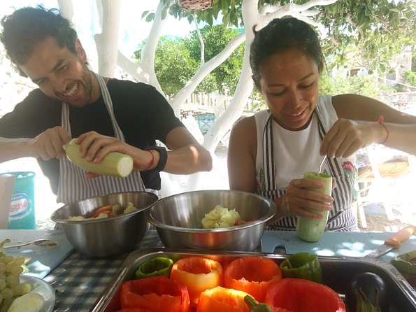 Naxos:Half-day cooking class at Basiliko - The Feast Moment: Lunch/Dinner, Local Wine, and Traditional Music