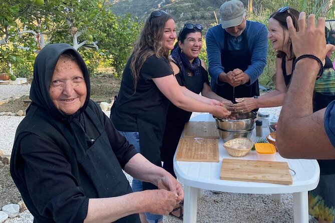 Naxos Perivoli Farm Experience & Wood-fire Cooking Class - Potato fields, fruit trees, and garden picking that feeds the cooking