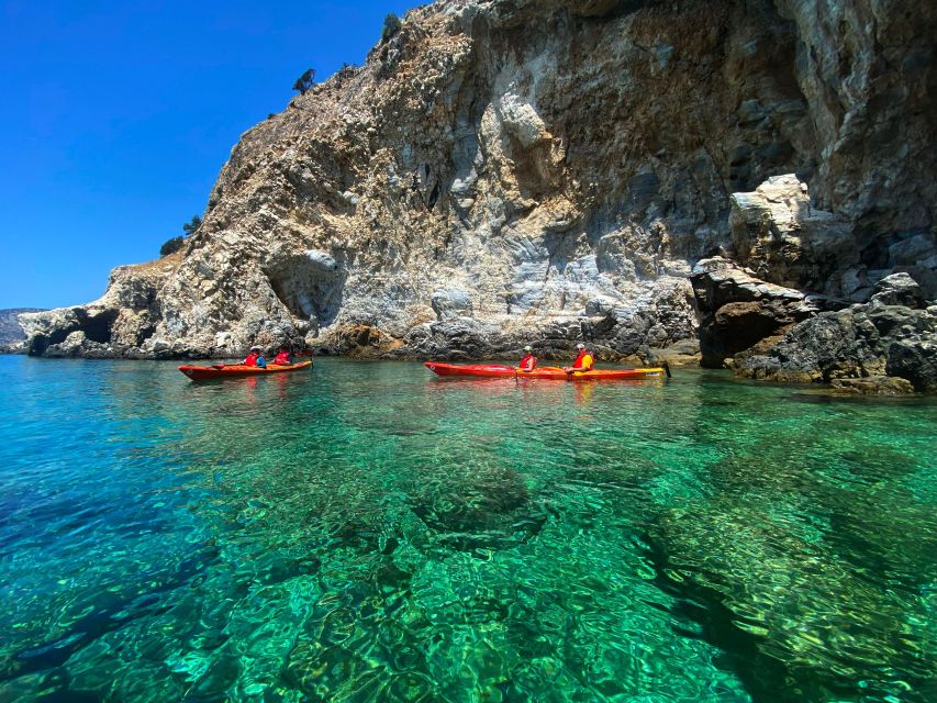 Naxos: Rhina Cave and Coastline Sea Kayaking Tour - Kalandos Beach Start: why the south coast feels calmer
