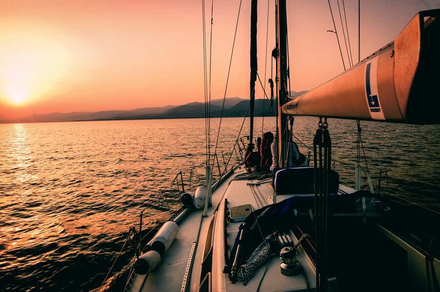 Naxos: Sunset Cruises - Entering The Boat For Naxos Sunset Cruising