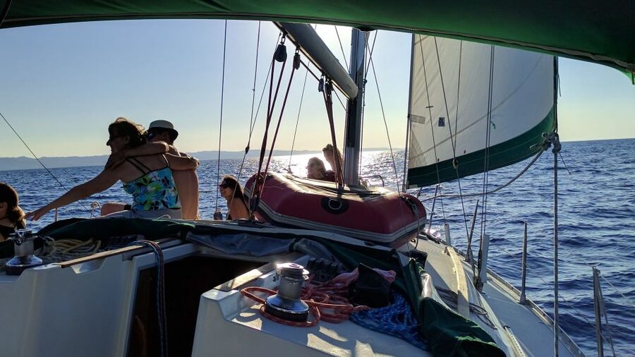 Neos Marmaras: Sunset West Sithonia Islets Sailboat Tour - Sunset time from anchor: what you are really paying for