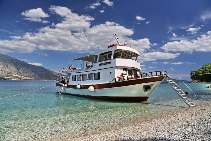 Nydri: Boat Cruise to the famous beaches of Lefkada - Nydri Harbor to Lefkada’s West: a full half-day on the water