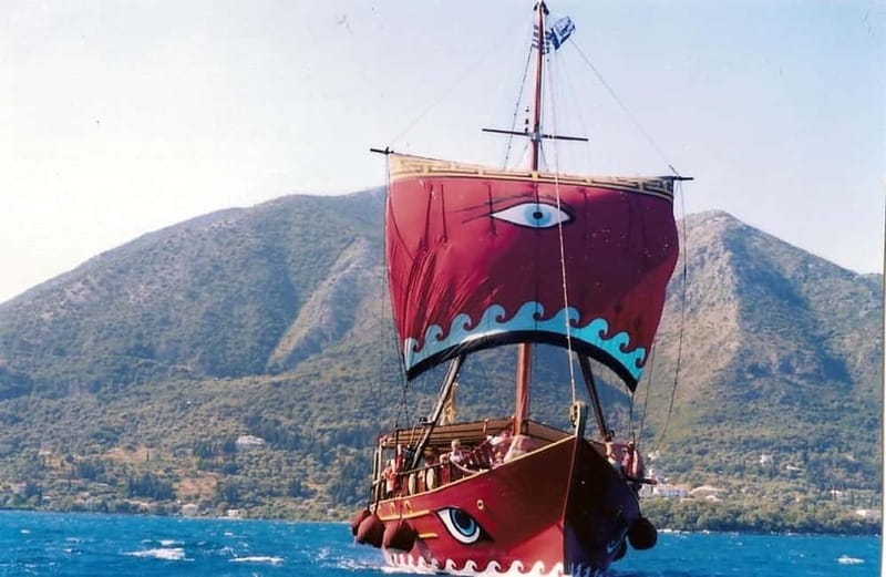 Nydri: Sailing Through History. Daily Cruise with Beach BBQ - Morning check-in and the 45 square meter sail moment