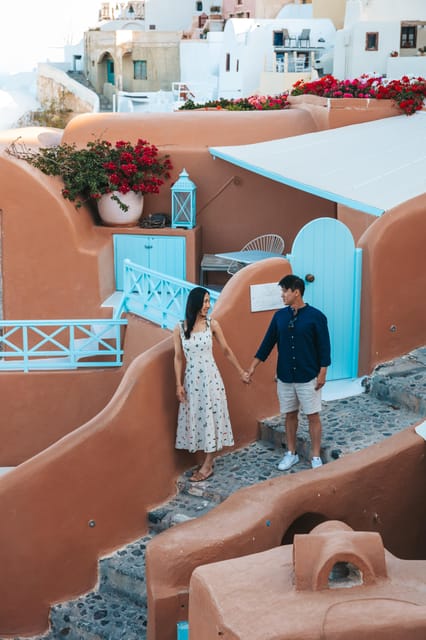 Oia: Couple photoshoot with 30 edited Photos - Value check: $169 for photos that save you time in Oia