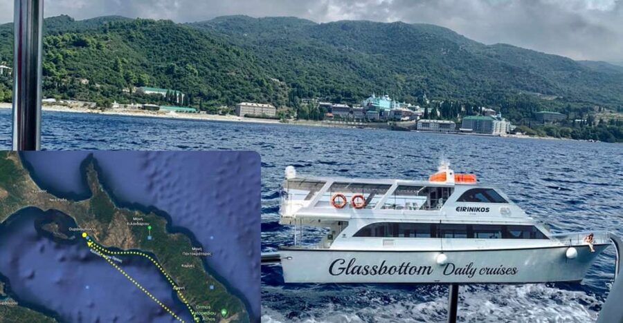 Ouranoupoli: Mount Athos Sightseeing Glass-Bottom Boat Tour - What the 3 hours feel like on the water