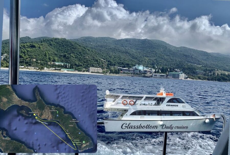 Ouranoupoli: Mount Athos Sightseeing Glass-Bottom Boat Tour - Where you start: Eirinikos and the port logistics that matter