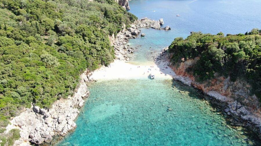 Paleokastritsa: Kasteli, Blue Caves, & Limni Beach Boat Trip - Limni Beach Glyko: the calm start and the real swim time