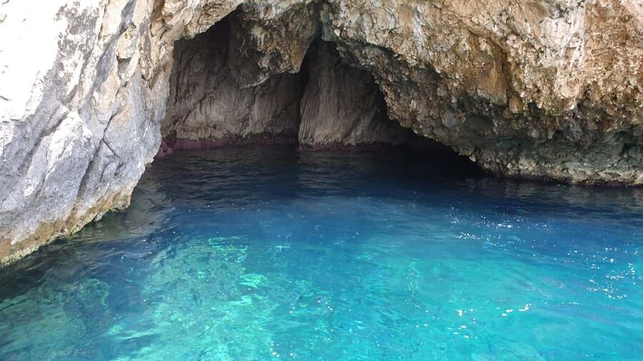 Paleokastritsa: Kasteli, Blue Caves, & Limni Beach Boat Trip - The Wooden-Boat Coast Run: Paleokastritsa’s caves from close range