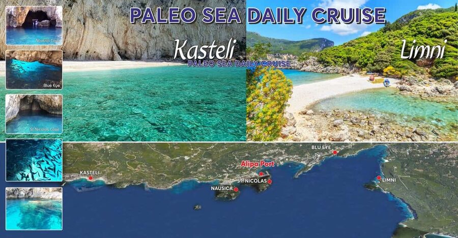 Paleokastritsa: Kasteli, Blue Caves, & Limni Beach Boat Trip - The second swim stop at Kasteli: where the best photos and choices happen