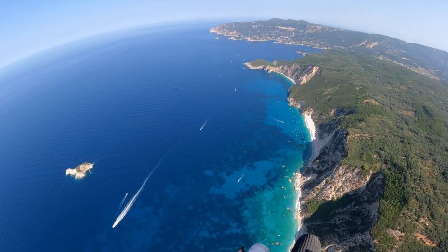 Paratrike Flight over Corfu's West Coast - Safety Briefing First, Then Gear and Straps
