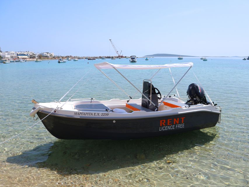 Paros: Full-Day Small Boat Rental with Self-Driving - Caves and a Despotiko sightseeing hour that breaks up the swimming