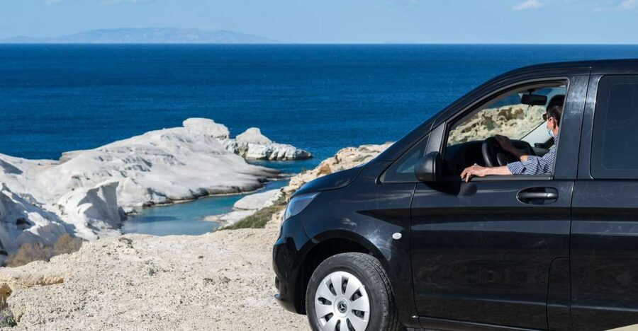 Plaka: Milos Highlights Private Tour with Hotel Pickup - Sarakiniko Beach white rock views, photo stops, and timing