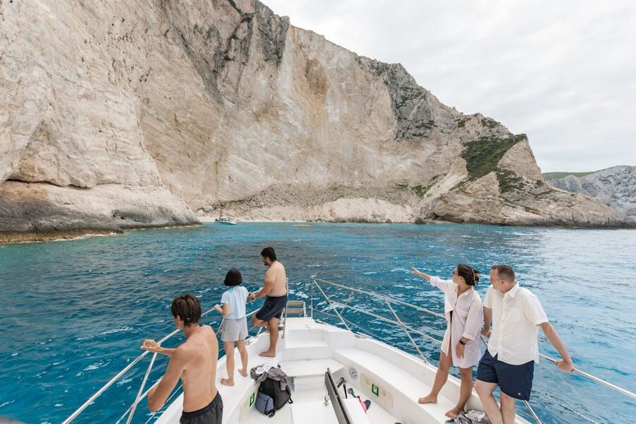 Porto Vromi: Shipwreck, Caves, & White Beach Swimming Cruise - Porto Steniti and the Neptune Profile area