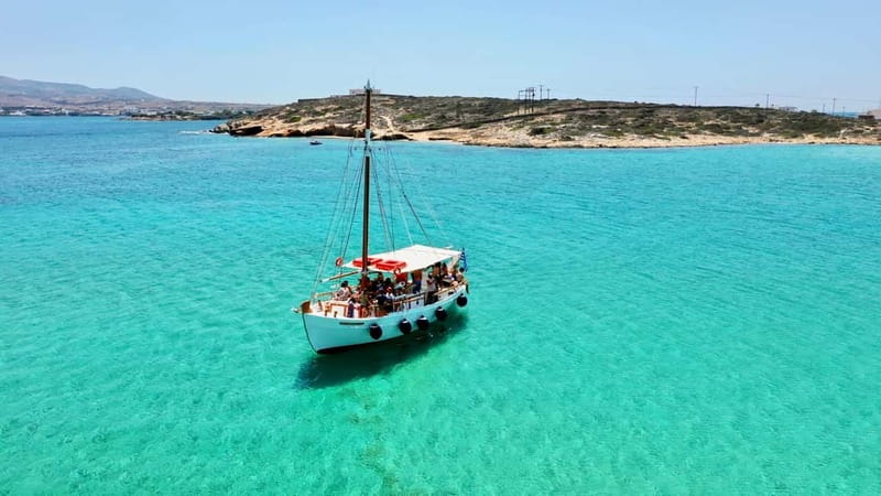 Pounta: Paros & Antiparos Cruise, Swimming & Seafood Lunch - A traditional kaiki day that lives at water level