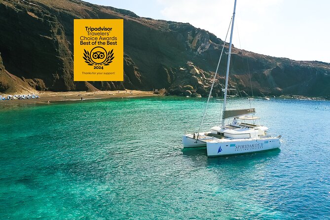 Premium Small-Group Catamaran Cruise with BBQ, Open Bar, Transfer - Key things that make this Santorini cruise different