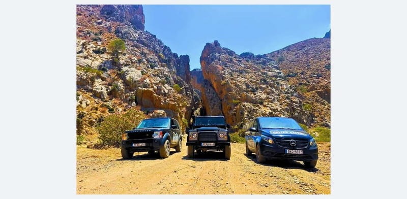Rethymno: Full-Day Land Rover Safari to Preveli - Ending at Three Monasteries for the big Rethymno panorama