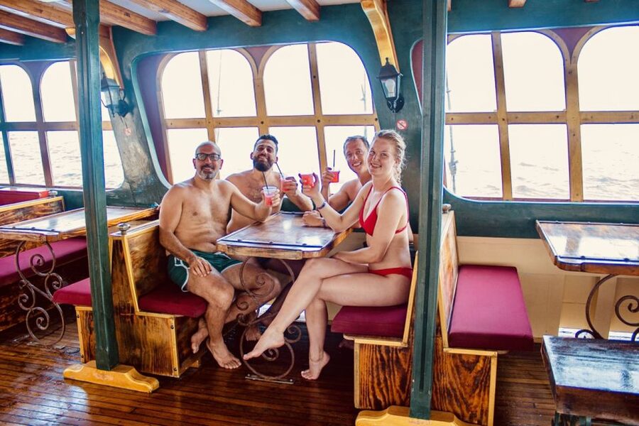 Rhodes: All Inclusive Day Cruise with BBQ & Unlimited Drinks - Top Deck Bean Bags vs Lower Deck Seating