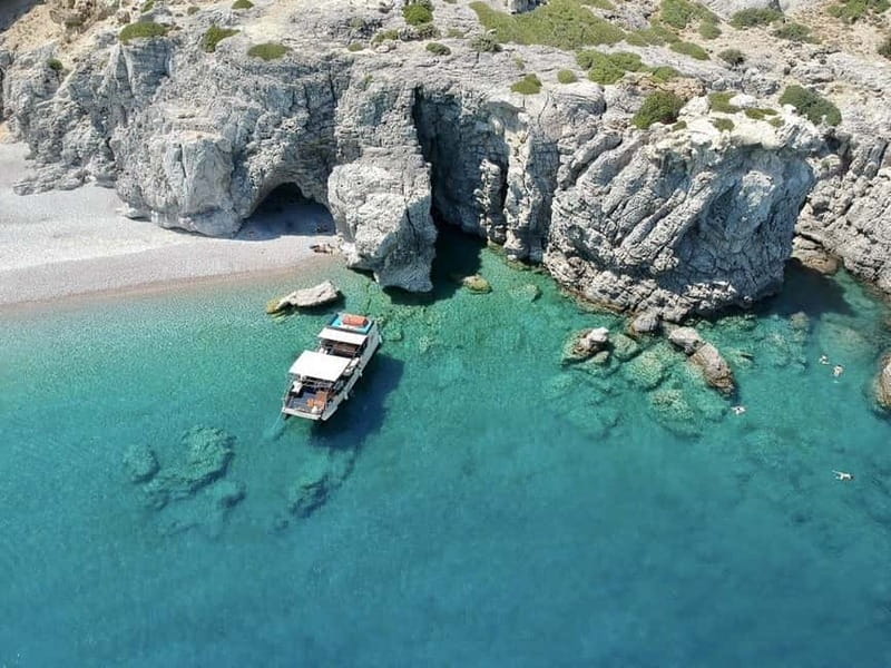 Rhodes: Anthony Quinn, Ladiko and Caves All-Inclusive Cruise - A Rhodian catamaran cruise built for easy swimming and real relaxation