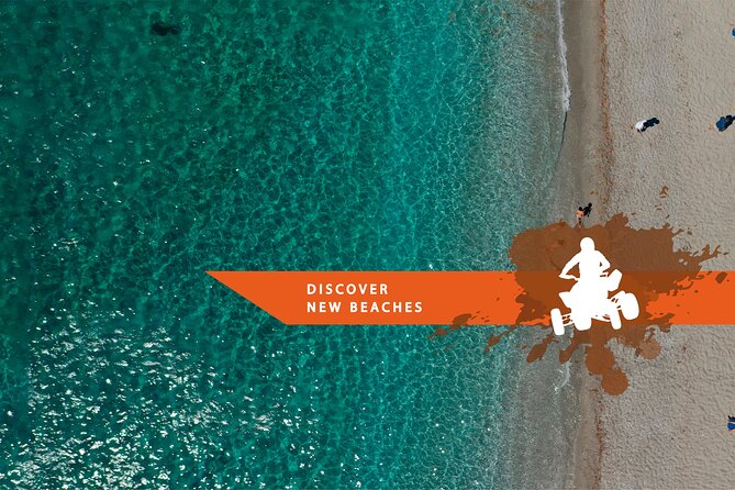 Rhodes ATV Quad Adventure Guided Tour 2 or 1 person on 1 Quad - Stop 1: Mavros Kavos Beach, a real off-road reward
