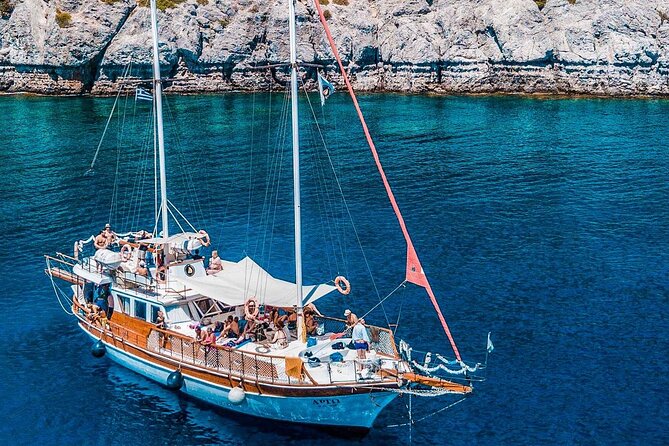 Rhodes Day Cruise (with lunch & unlimited drinks) 5,5 Hours - Boarding at Royal Sailing Rhodes: get there early for better seats