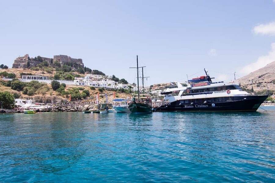 Rhodes: Lindos Cruise with 2 Swim Stops - Tsambika Beach Blue Lagoon on the Return, the Final Cool-Down