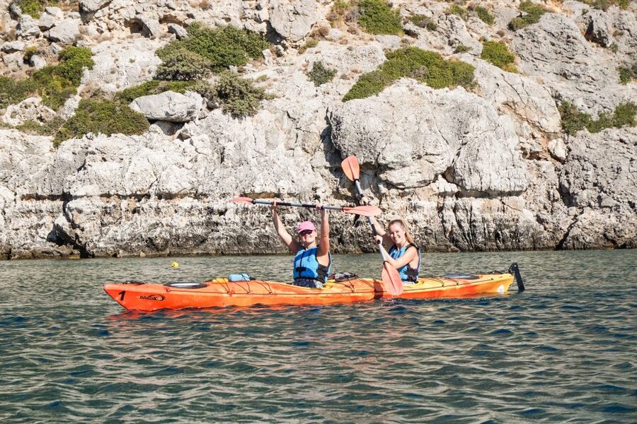 Rhodes: Pirates' Route Sea Kayaking Tour - Paddle to Anthony Quinn’s Bay: a quick stop with big payoff
