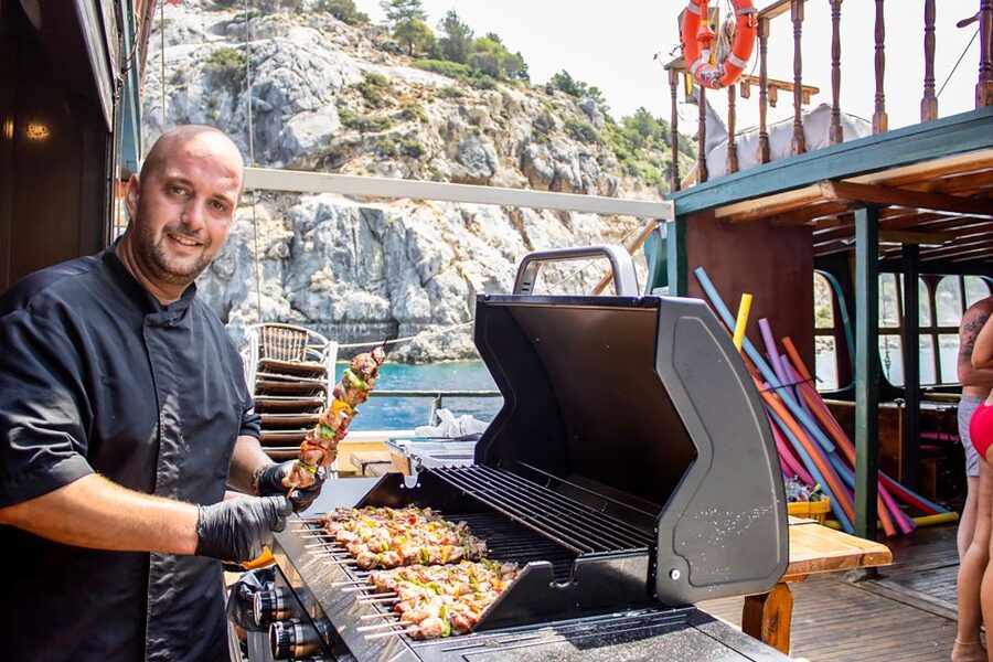 Rhodes: Sunset Cruise with Greek BBQ and Unlimited Drinks - Seating And Comfort: Beanbags On Top Deck Beat The Rest