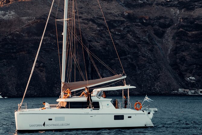 Romantic Sunset Catamaran Caldera Cruise incl. Meal & Drinks - Pickup, meeting point, and avoiding timing stress