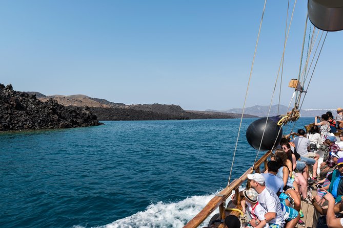 Santorini Caldera Cruise Tour (Volcano, Hot Springs, Thirassia) - Stop 2, Palea Kameni hot springs swim: warm water, short time, and no changing room