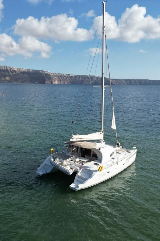 Santorini: Catamaran Cruise with Greek BBQ and Drinks - Mesa Pigadia and the Calmer Finish on the Water