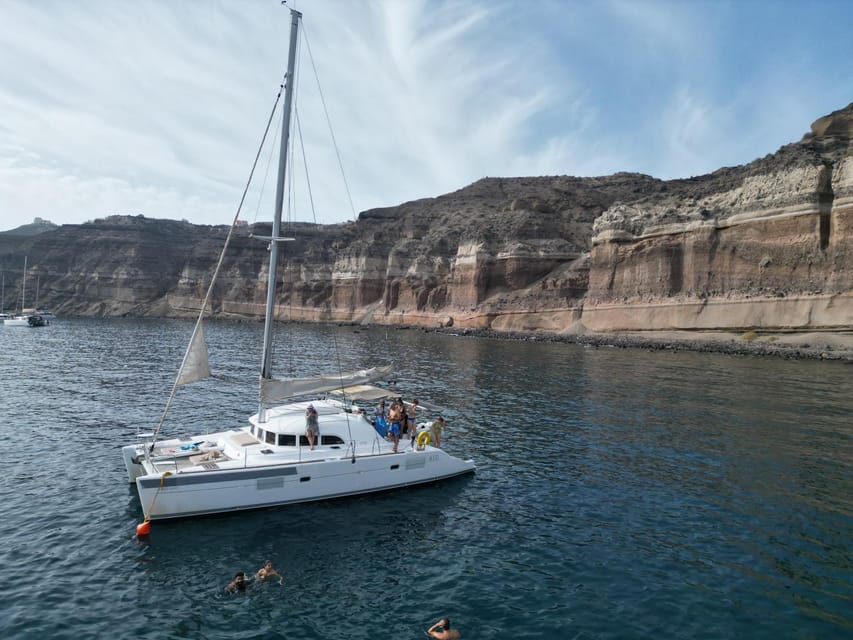 Santorini: Catamaran Cruise with Greek BBQ and Drinks - Crew, Music, and That Small-Group Vibe