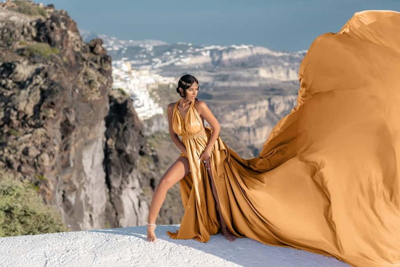 Santorini: Flying Dress Photoshoot - Practical tips for a smoother shoot in Santorini
