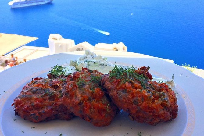 Santorini Food Tour: Fira Half-Day Small-Group Tour with Tastings - Tavern time: Santorini wine, beer, and a caldera-view midday meal