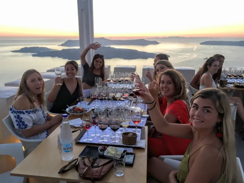 Santorini: Guided Tour to 3 Wineries with Wine Tastings - Anhydrous Cellar Door: garden time plus volcanic cellar atmosphere