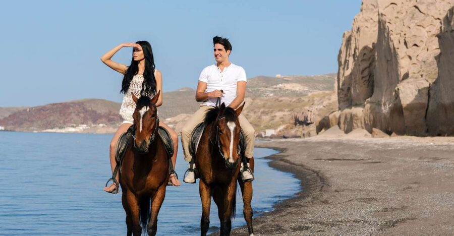 Santorini: Horseback Riding on the Black Sandy Eros Beach - Returning to the Stables: How the Ride Ends and How to Recover