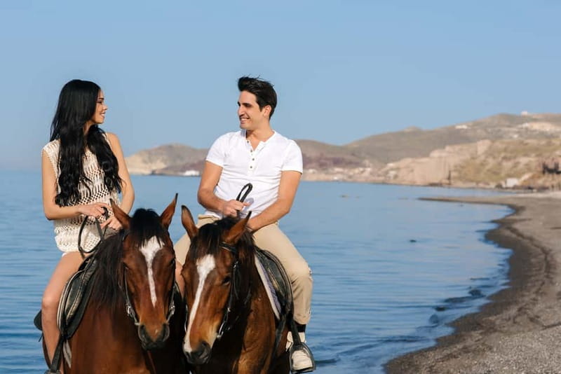 Santorini: Horseback Riding on the Black Sandy Eros Beach - Volcanic Canyons on the Route Down: What You Actually Ride Through