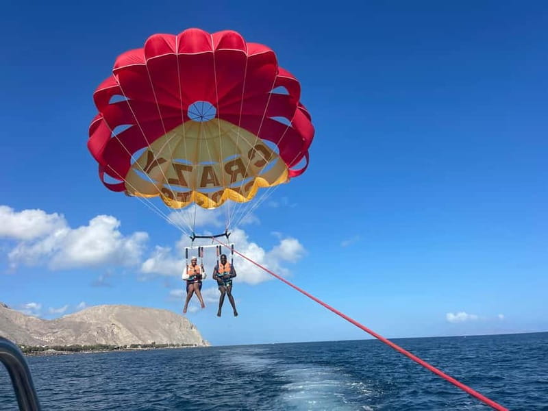 Santorini: Parasailing ExperiencePerissa,Perivolos,St.George - Where You Fly, Perissa, Perivolos, and St. George Beach
