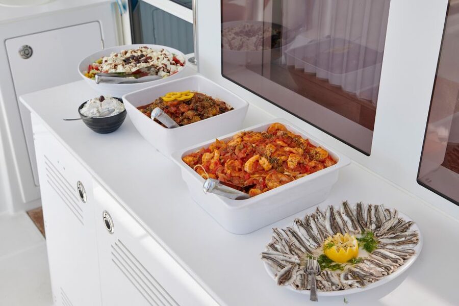 Santorini: Platinum Catamaran Cruise w/ BBQ Meal & Open Bar - Key things that make this cruise worth your time
